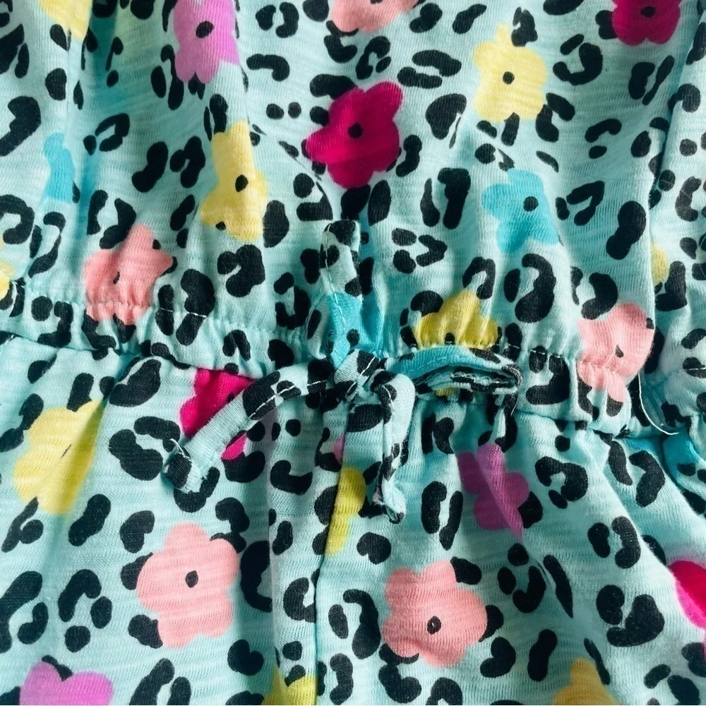 Garanimals Girls Romper Leopard Flowers Graphics Excellent Condition Size 7
